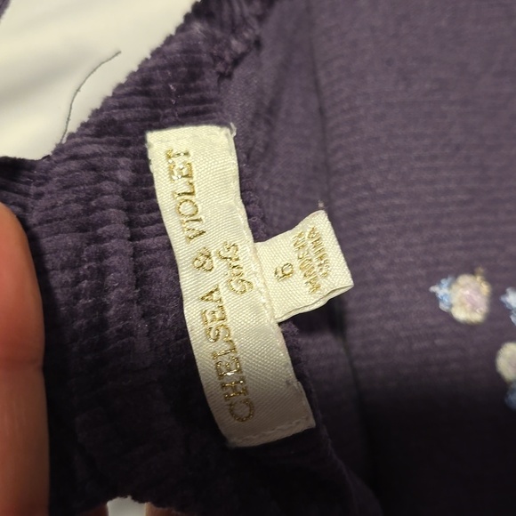 Chelsea & Violet Kids Purple Corduroy Pinafore Dress 6 - Picture 3 of 4